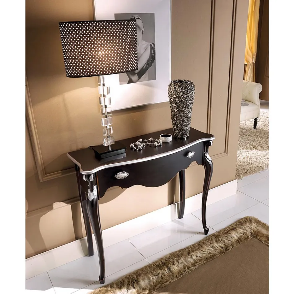 Classic Wood Entrance Console with Drawer Made in Italy - Ottaviano Viadurini