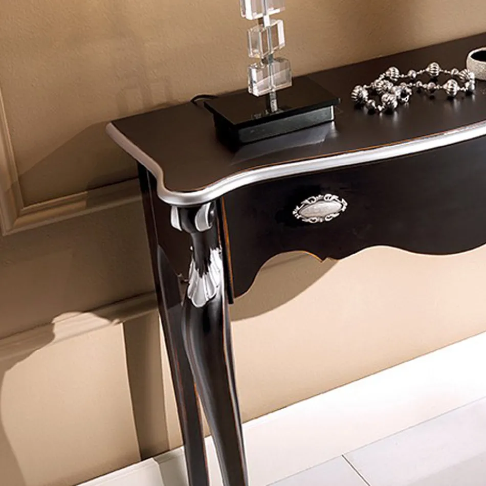 Classic Wood Entrance Console with Drawer Made in Italy - Ottaviano Viadurini