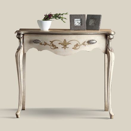 Classic Wood Entrance Console with Drawer Made in Italy - Ottaviano Viadurini