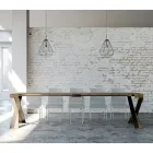 Modern Console Extendable to 300 cm with Anthracite Frame Made in Italy - Avventura Viadurini