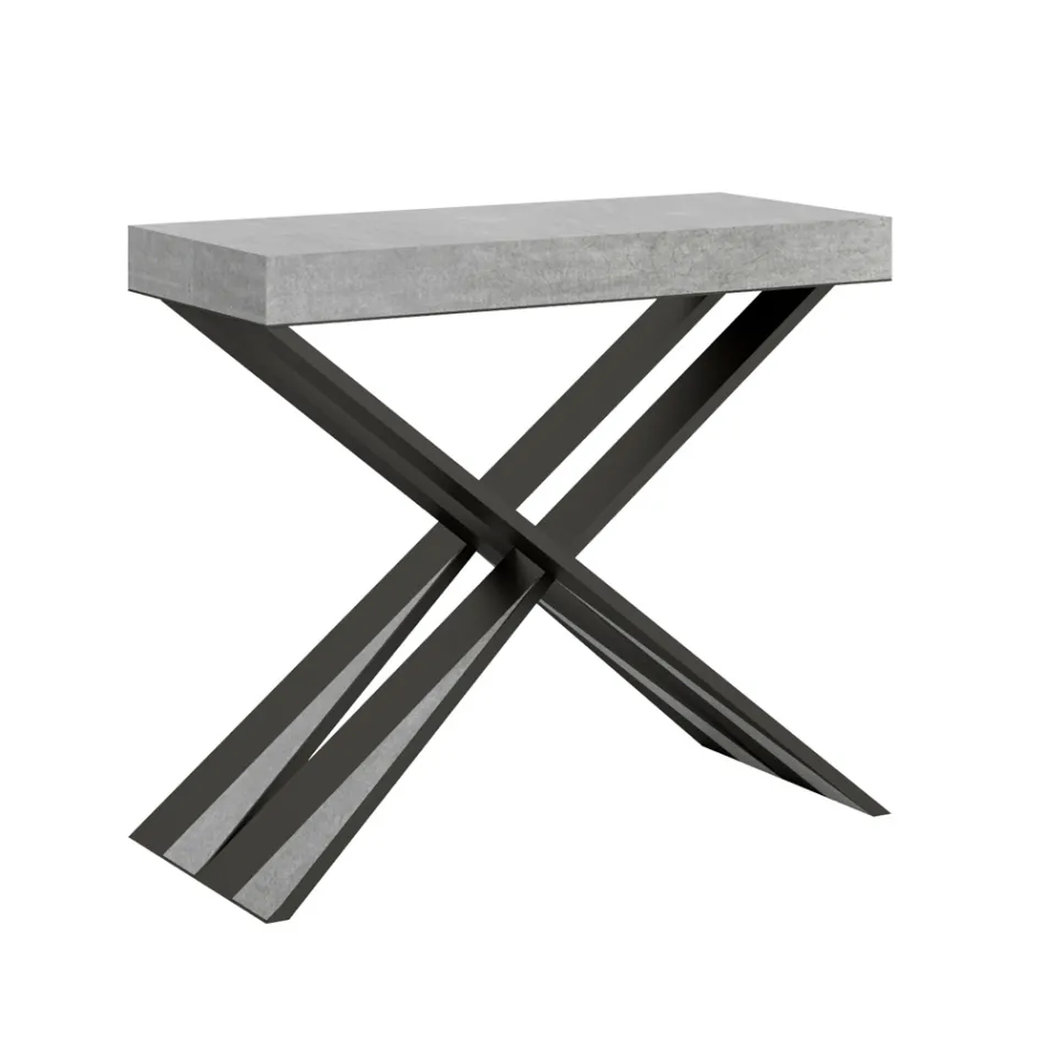 Modern Console Extendable to 300 cm with Anthracite Frame Made in Italy - Avventura Viadurini