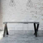 Modern Console Extendable to 300 cm with Anthracite Frame Made in Italy - Avventura Viadurini