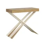 Modern Console Extendable to 300 cm with White Frame Made in Italy - Mirror Viadurini