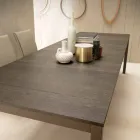 Extendable Modern Console in Oak Wood and Metal Made in Italy - Nappo Viadurini