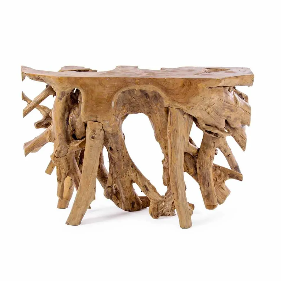 Modern Luxury Design Console in Natural Teak Roots - Carob Viadurini