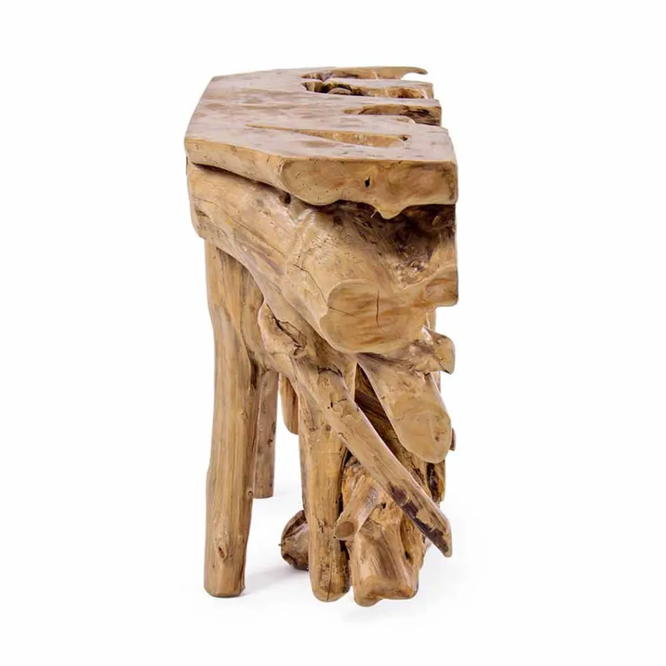 Modern Luxury Design Console in Natural Teak Roots - Carob Viadurini