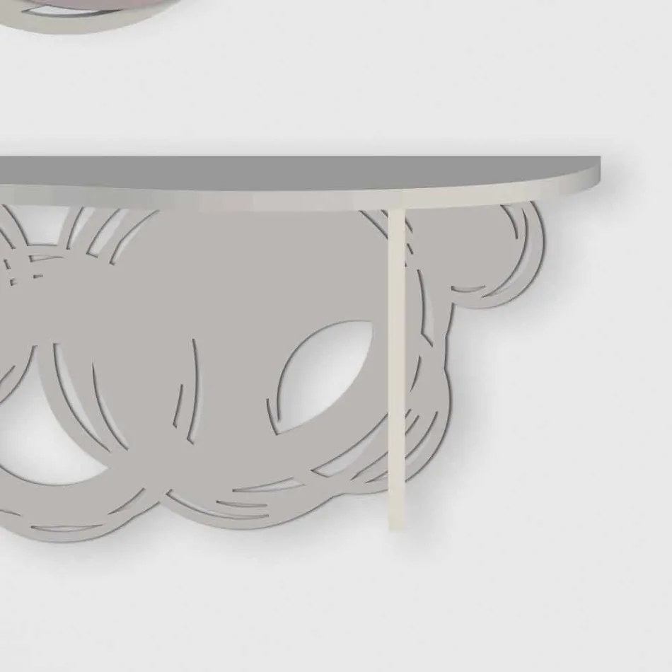 Modern Design Console in Sand and Beige Wood to be Fixed to the Wall - Orbita Viadurini