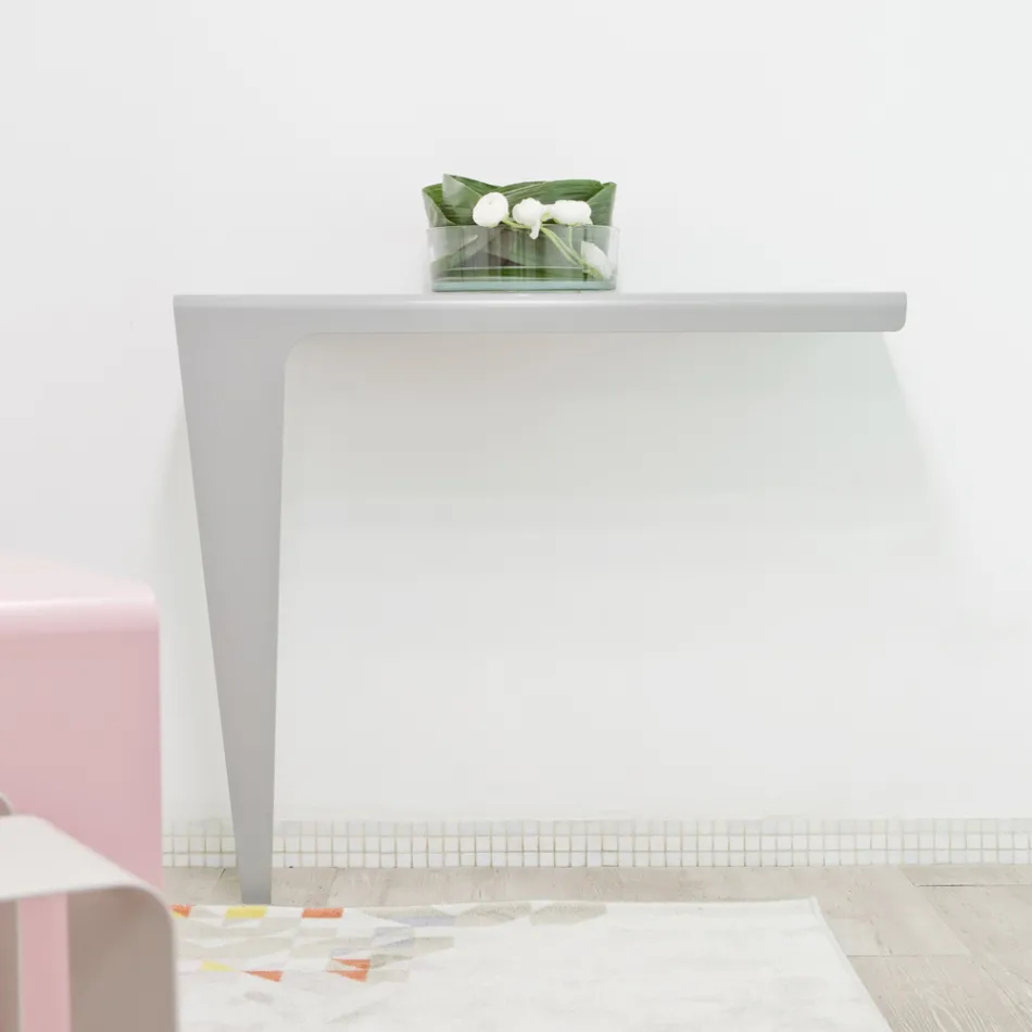 Modern Minimal Design Console in Colored Metal Made in Italy - Benjamin Viadurini
