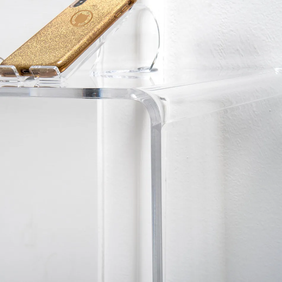 Modern Console Table in Transparent or Multicolor Plexiglass Made in Italy - Emy Viadurini