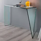 Console for Modern Entrance in Extralight Glass Made in Italy - Rosalia Viadurini