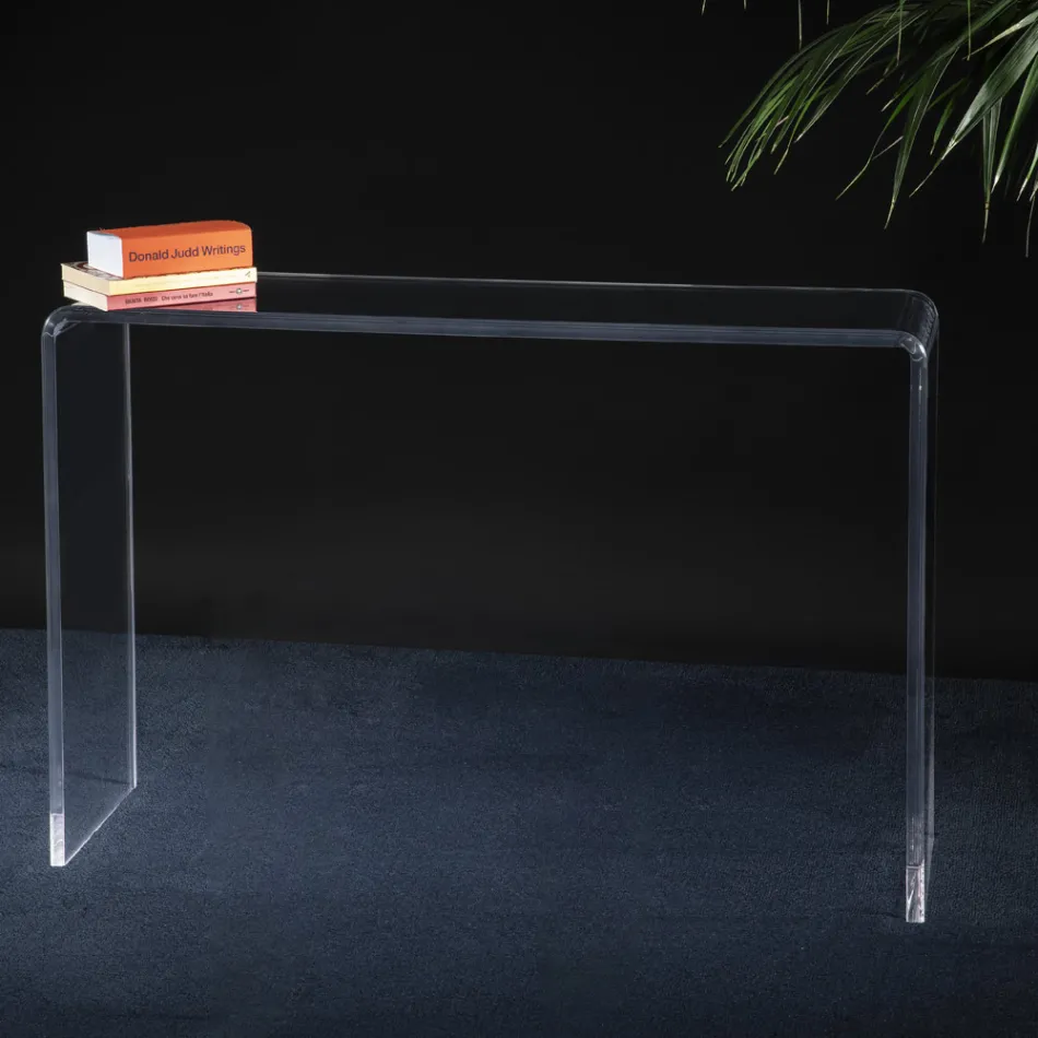 Lounge Console in Minimal Transparent Acrylic Crystal - Amedea Viadurini
