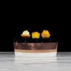 Italian Luxury Laminated Marble Centerpiece Container - Leonida Viadurini