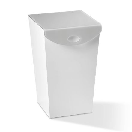 Laundry Container in Wood and Colored Acrylic Crystal - Brugio Viadurini