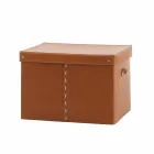Modern Storage Box in Regenerated Leather Made in Italy - Gabry Viadurini