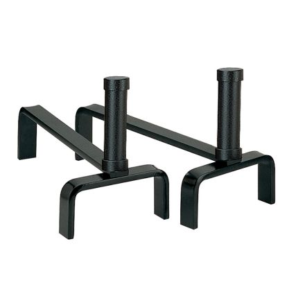 Pair of Metal Fireplace Andirons Height 22 cm Made in Italy - Tucano Viadurini