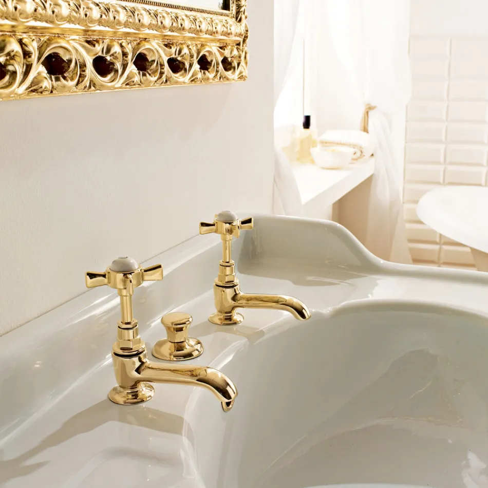 Pair of Vintage Brass Sink Taps Made in Italy – Katerina Viadurini