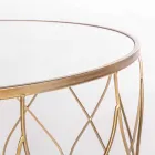 Pair of Round Coffee Tables in Glass and Steel Homemotion - Amarillide Viadurini