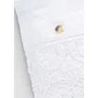Double Duvet Cover in Linen with Lace Drops Storage Bag - Amadeus Viadurini