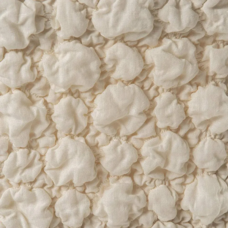 Elegant Chair Cover with Backrest for Lounge in Embroidered Linen - Panteo Viadurini