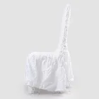 Elegant Chair Cover with Backrest for Lounge in Embroidered Linen - Panteo Viadurini