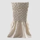 Elegant Chair Cover with Backrest for Lounge in Embroidered Linen - Panteo Viadurini