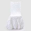 Chair Cover with Elegant Backrest for Lounge in Embroidered Linen - Panteo