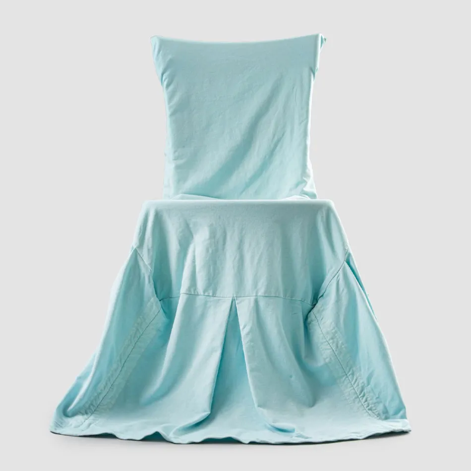 Elegant Chair Cover for Lounge in Colored Cotton with Backrest - Filippa Viadurini