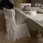 Elegant Chair Cover for Lounge in Colored Cotton with Backrest - Filippa Viadurini