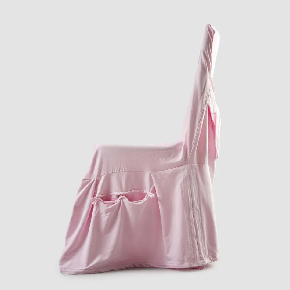 Elegant Chair Cover for Lounge in Colored Cotton with Backrest - Filippa Viadurini