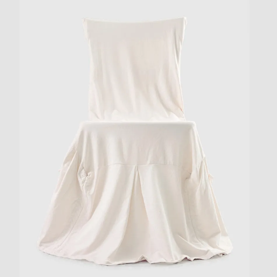 Elegant Chair Cover for the Lounge in Colored Cotton with Backrest - Filippa Viadurini
