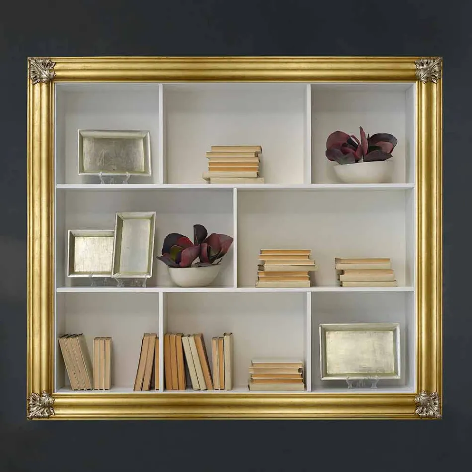 Wall-mounted plasma frame in ayus wood, fir made in Italy Giulio Viadurini