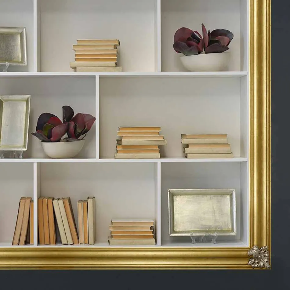 Wall-mounted plasma frame in ayus wood, fir made in Italy Giulio Viadurini