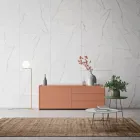 Sideboard 1 Door and 3 Drawers in Ecological Luxury Wood Made in Italy - Lidia Viadurini