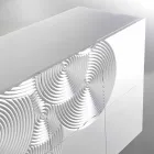 10 slatted sideboard Slate, modern design, white, black or gold Viadurini