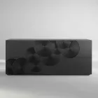 10 slatted sideboard Slate, modern design, white, black or gold Viadurini