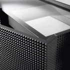 2 black black sideboard with 2 doors and removable chest of drawers Flora Viadurini