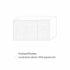 2 black black sideboard with 2 doors and removable chest of drawers Flora Viadurini