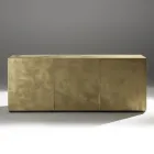 3-Door Sideboard with 3 Internal Shelves in Wood and MDF - Pesci Viadurini