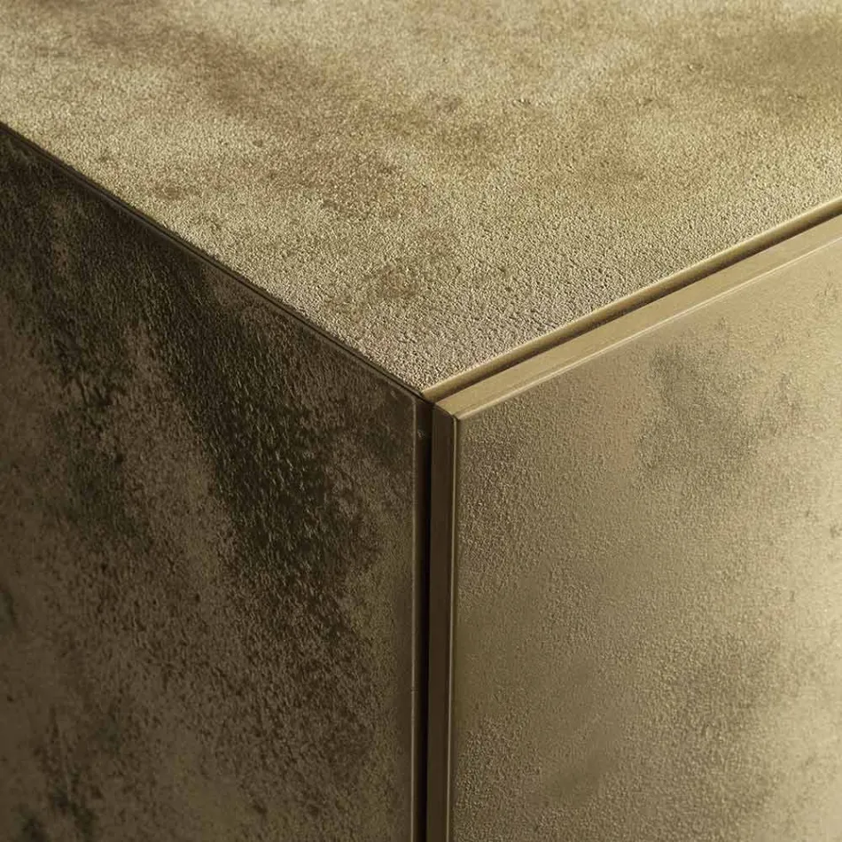 3-Door Sideboard with 3 Internal Shelves in Wood and MDF - Pesci Viadurini