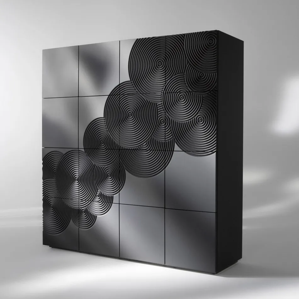 Modern design 8-door sideboard Ardesia, white, black or gold Viadurini