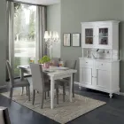 High Sideboard with Lounge Display Cabinet in Wood Made in Italy - Bran Viadurini