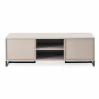 Modern Low Sideboard in MDF and Metal Made in Italy - Rohan Viadurini
