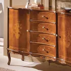 Classic 2 Doors and 4 Drawers Wooden Sideboard Made in Italy - Windsor Viadurini