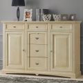 Classic Sideboard in Tanganyika Wood with 6 Drawers and 2 Doors Made in Italy - Bragi