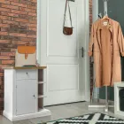 Sideboard with 1 Door, 1 Drawer and 3 Open Compartments Made in Italy - Hoder Viadurini