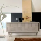 Nensi sideboard with 3 doors in modern design solid walnut wood Viadurini