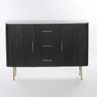 Sideboard with Marble Top and Mango Wood Structure - Fisherman Viadurini