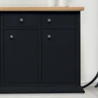 Sideboard with Structure in Veneered Wooden Particles Made in Italy - Odino Viadurini