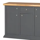 Sideboard with Structure in Veneered Wooden Particles Made in Italy - Odino Viadurini