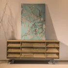 Lounge Sideboard with 2 Central Doors and 6 Side Drawers - Slide Viadurini